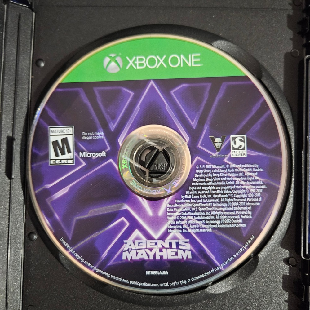 Agents‎ of Mayhem Xbox One Game Mature 17+ Rating Video Game
